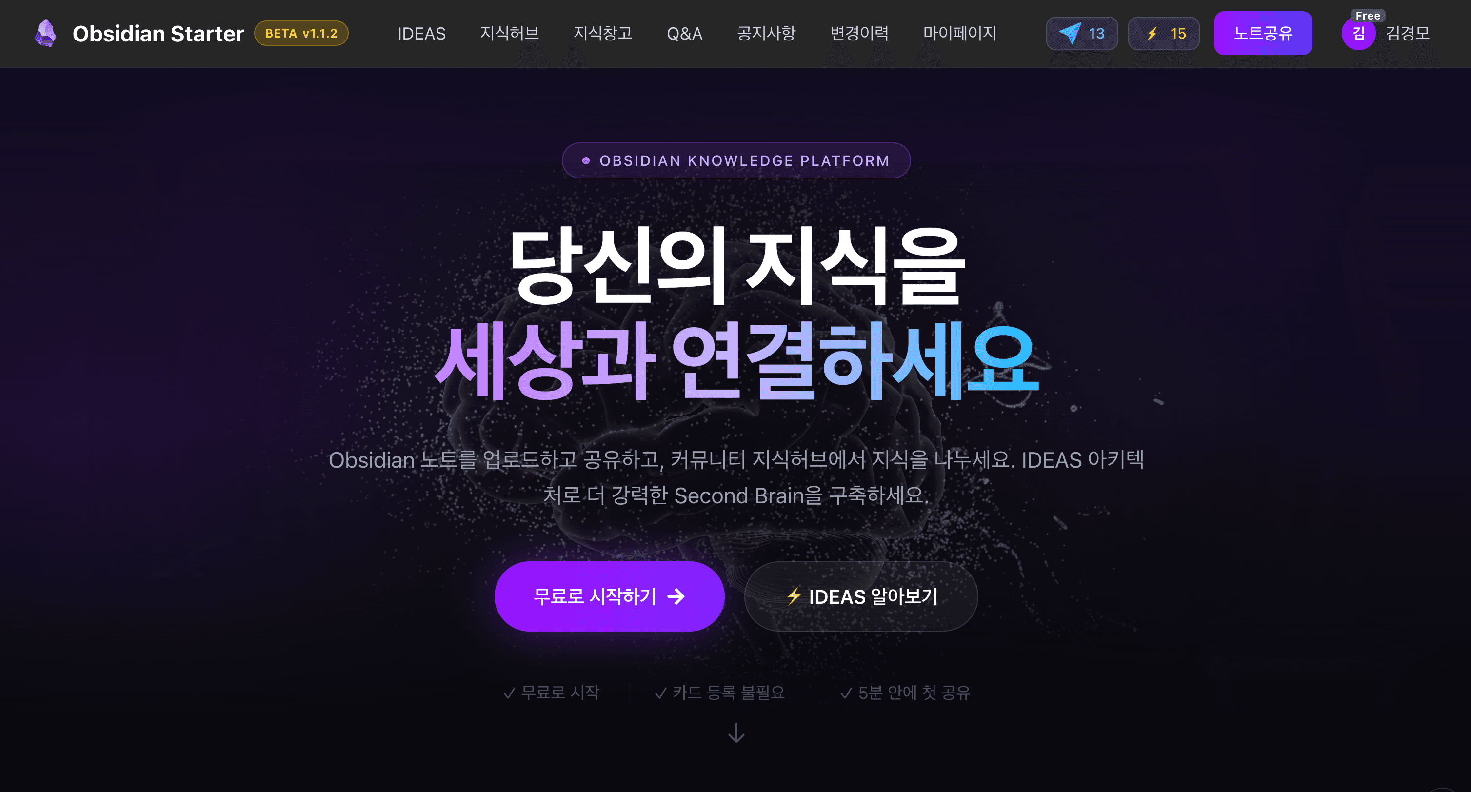 옵시디언 스타터 플랫폼